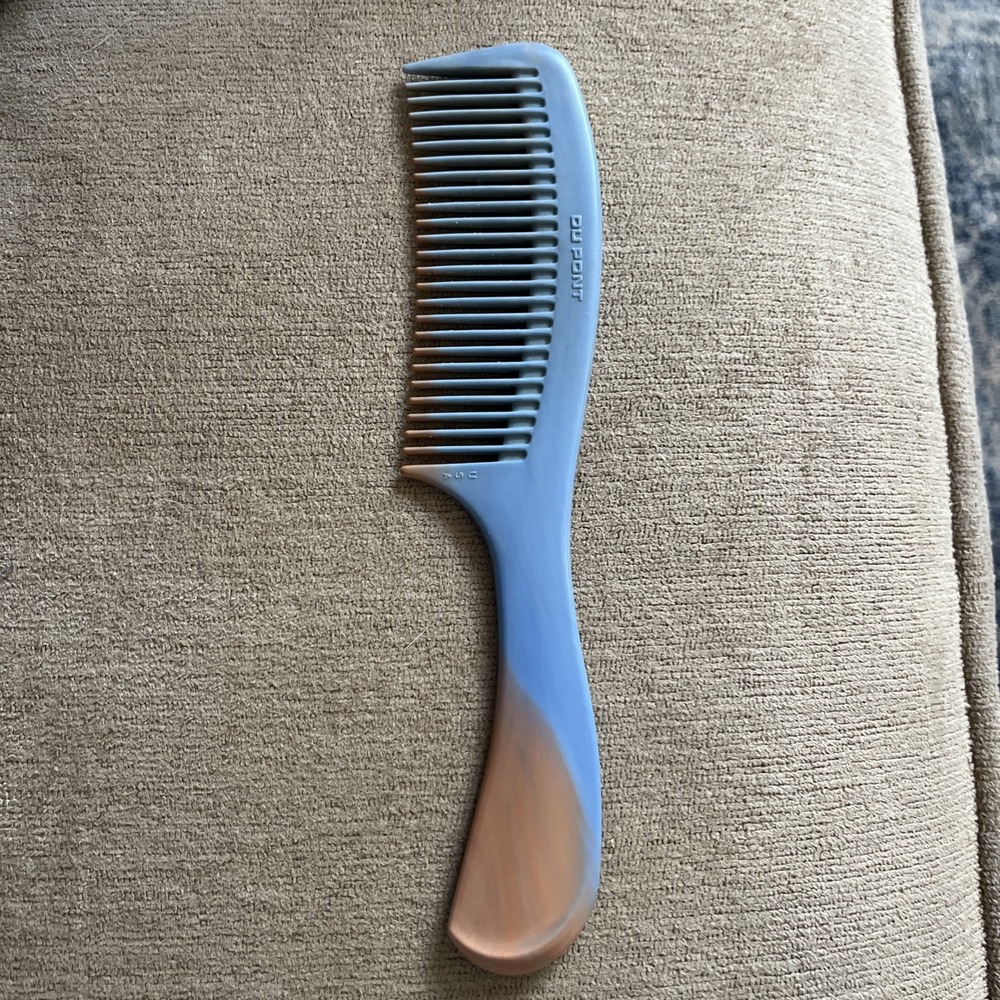 Vintage DuPont Nylon Marbled Hard Plastic Wide Tooth‎ Detangling Hair Comb 9"